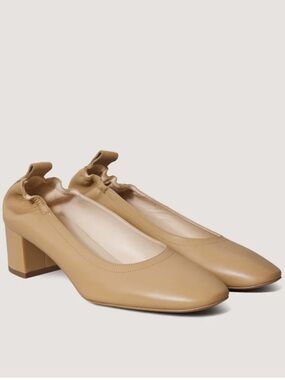 Everlane The Day Heel Light Taupe Sz 10 Block Heel Ballet Inspired NEW w/o Box